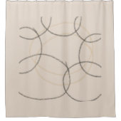 Eenvoudig minimaal elegant aangepast logo hier bed douchegordijn (Voorkant)