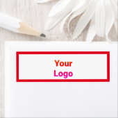 Eenvoudig minimaal elegant aangepast logo hier bed etiket (Insitu)