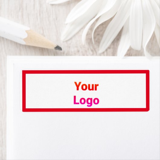 Eenvoudig minimaal elegant aangepast logo hier bed etiket (Insitu)