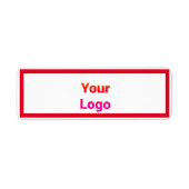 Eenvoudig minimaal elegant aangepast logo hier bed etiket (Voorkant)