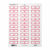 Eenvoudig minimaal elegant aangepast logo hier bed etiket (Full Sheet)