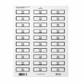 Eenvoudig minimaal elegant aangepast logo hier bed etiket (Full Sheet)