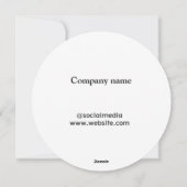 Eenvoudig minimaal elegant aangepast logo hier bed feestdagenkaart (Achterkant)