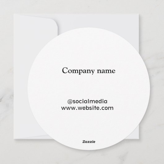 Eenvoudig minimaal elegant aangepast logo hier bed feestdagenkaart (Achterkant)