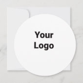 Eenvoudig minimaal elegant aangepast logo hier bed feestdagenkaart (Voorkant)