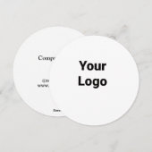 Eenvoudig minimaal elegant aangepast logo hier bed feestdagenkaart (Voorkant / Achterkant)