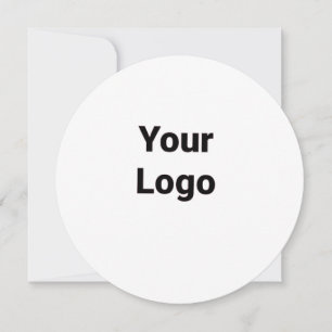 Eenvoudig minimaal elegant aangepast logo hier bed feestdagenkaart