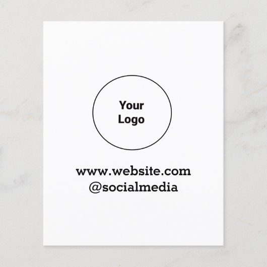 Eenvoudig minimaal elegant aangepast logo hier bed flyer (Voorkant)