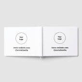 Eenvoudig minimaal elegant aangepast logo hier bed gastenboek (Volledig)