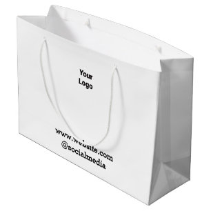 Eenvoudig minimaal elegant aangepast logo hier bed groot cadeauzakje