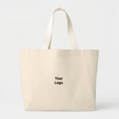 Eenvoudig minimaal elegant aangepast logo hier bed grote tote bag (Voorkant)