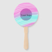 Eenvoudig minimaal elegant aangepast logo hier bed handwaaier (Achterkant)