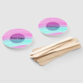 Eenvoudig minimaal elegant aangepast logo hier bed handwaaier (Niet-gemonteerd)