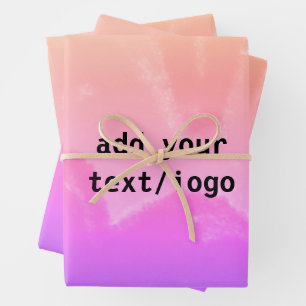 Eenvoudig minimaal elegant aangepast logo hier bed inpakpapier vel