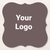 Eenvoudig minimaal elegant aangepast logo hier bed kartonnen onderzetters (Voorkant)