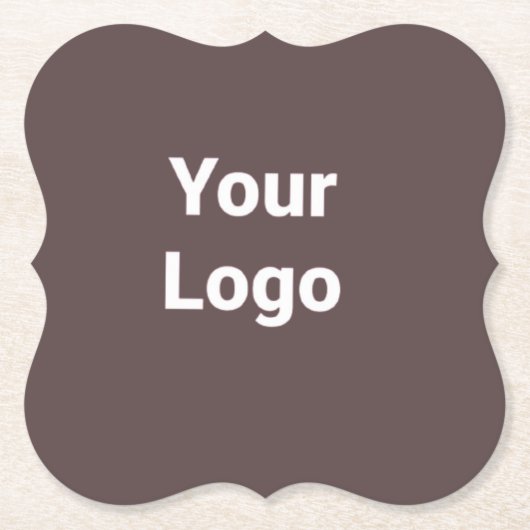 Eenvoudig minimaal elegant aangepast logo hier bed kartonnen onderzetters (Voorkant)
