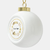 Eenvoudig minimaal elegant aangepast logo hier bed keramische bal ornament (Rechts)