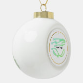 Eenvoudig minimaal elegant aangepast logo hier bed keramische bal ornament (Links)