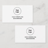 Eenvoudig minimaal elegant aangepast logo hier bed klantenkaartje (Voorkant / Achterkant)