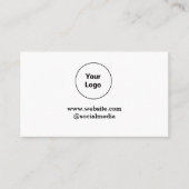 Eenvoudig minimaal elegant aangepast logo hier bed klantenkaartje (Voorkant)