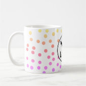 Eenvoudig minimaal elegant aangepast logo hier bed koffiemok (Links)