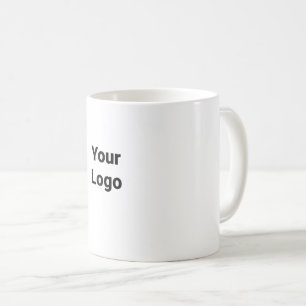 Eenvoudig minimaal elegant aangepast logo hier bed koffiemok