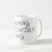 Eenvoudig minimaal elegant aangepast logo hier bed koffiemok (Voorkant rechts)