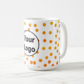 Eenvoudig minimaal elegant aangepast logo hier bed koffiemok (Voorkant rechts)