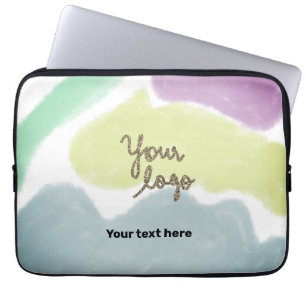 Eenvoudig minimaal elegant aangepast logo hier bed laptop sleeve