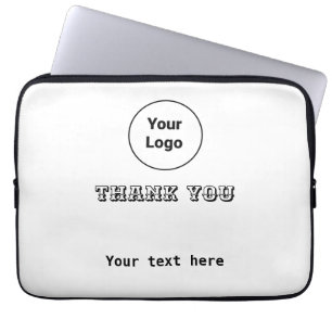 Eenvoudig minimaal elegant aangepast logo hier bed laptop sleeve