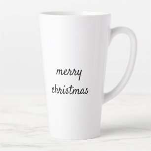 Eenvoudig minimaal elegant aangepast logo hier bed latte mok
