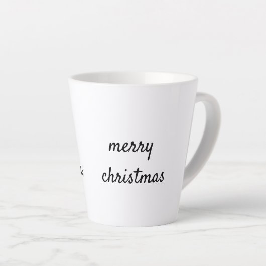 Eenvoudig minimaal elegant aangepast logo hier bed latte mok (Rechterhoek)