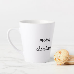 Eenvoudig minimaal elegant aangepast logo hier bed latte mok