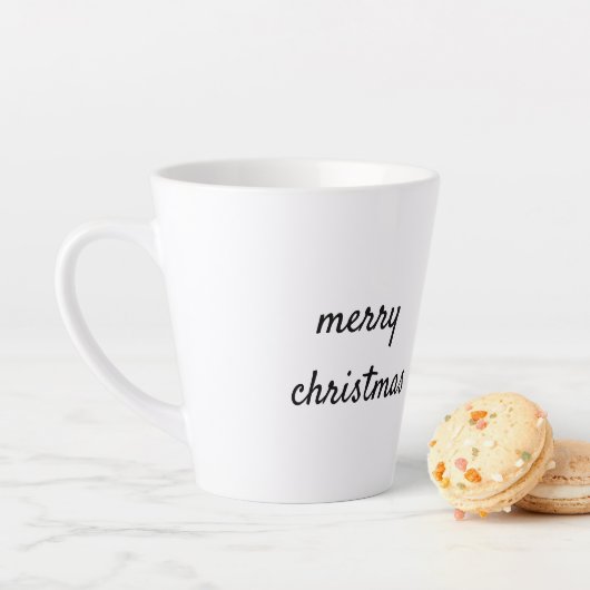 Eenvoudig minimaal elegant aangepast logo hier bed latte mok (In situ)