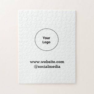 Eenvoudig minimaal elegant aangepast logo hier bed legpuzzel