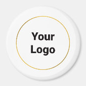 Eenvoudig minimaal elegant aangepast logo hier bed magneet (Voorkant)