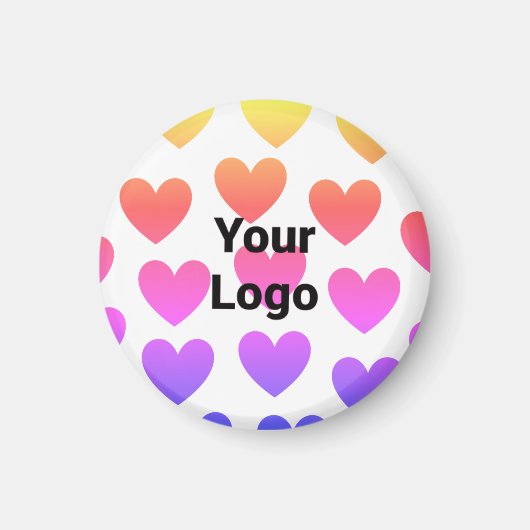 Eenvoudig minimaal elegant aangepast logo hier bed magneet (Voorkant)