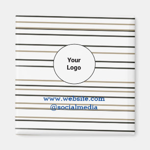 Eenvoudig minimaal elegant aangepast logo hier bed magneet
