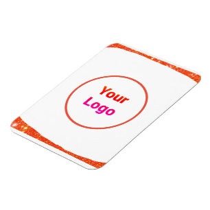 Eenvoudig minimaal elegant aangepast logo hier bed magneet