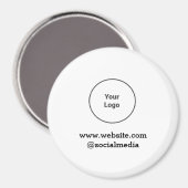 Eenvoudig minimaal elegant aangepast logo hier bed magneet (Voorkant / Achterkant)