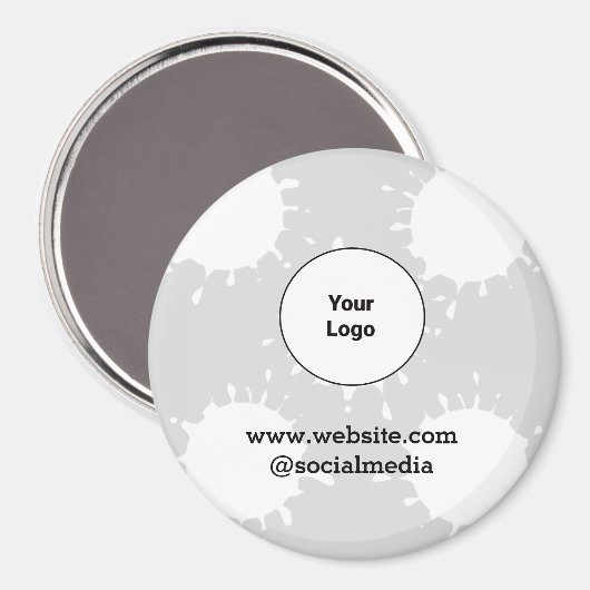 Eenvoudig minimaal elegant aangepast logo hier bed magneet (Voorkant / Achterkant)