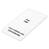 Eenvoudig minimaal elegant aangepast logo hier bed magneet (Linkerzijde)