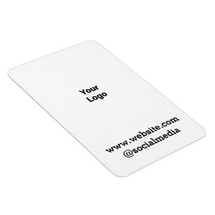 Eenvoudig minimaal elegant aangepast logo hier bed magneet