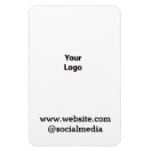 Eenvoudig minimaal elegant aangepast logo hier bed magneet (Verticaal)