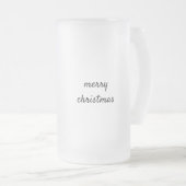 Eenvoudig minimaal elegant aangepast logo hier bed matglas bierpul (Voorkant rechts)