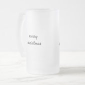 Eenvoudig minimaal elegant aangepast logo hier bed matglas bierpul (Voorkant links)