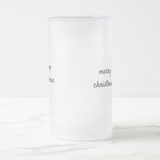 Eenvoudig minimaal elegant aangepast logo hier bed matglas bierpul (Center)