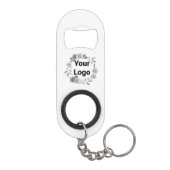 Eenvoudig minimaal elegant aangepast logo hier bed mini flessenopener (Achterkant)