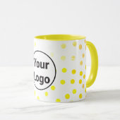 Eenvoudig minimaal elegant aangepast logo hier bed mok (Voorkant rechts)