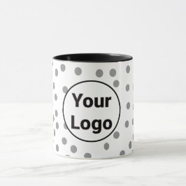 Eenvoudig minimaal elegant aangepast logo hier bed mok